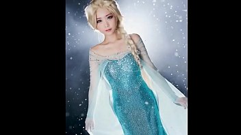Elsa, Gadis Asia Muda Yang Menggoda Dengan Rambut Salju