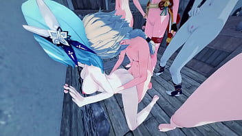 Orgy Terbalik: Pesta Seks Liar Karakter Genshin Impact