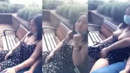 Goyang Payudara Dan Celah Mulus Di Taman