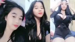 Babyuh Cindo Pake Lingerie Hitam, Goyang Hot Di Live, Bikin Ngaceng Abis